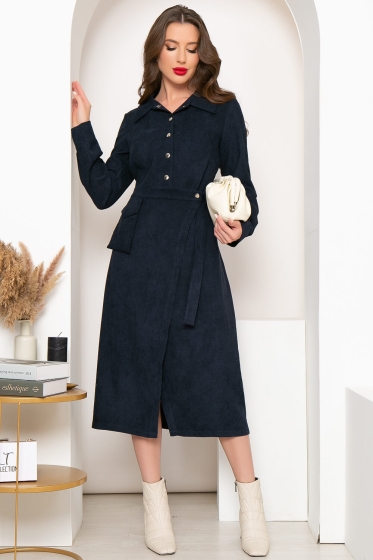 Платье "Злата" (темно-синее) П4247
