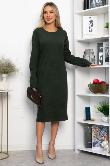 Платье трикотажное Уютный вечер (хаки) П14359-25М
