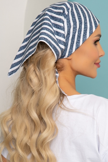 Косынка хлопковая (морская синяя) К4