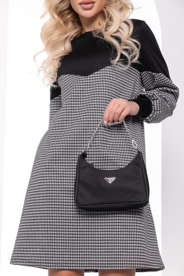 Платье "Игра на контрасте" (блэк) П7947