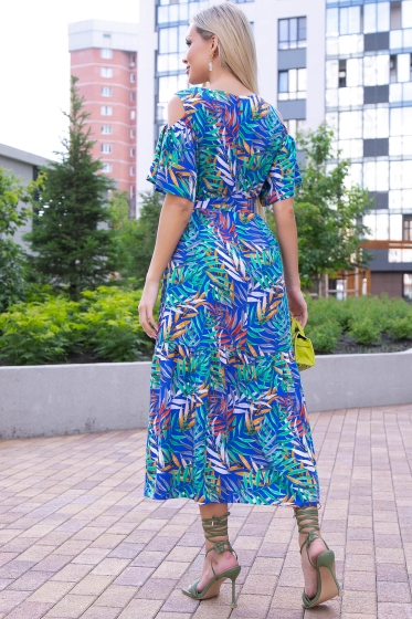Платье "Марианна" миди (тропик) П6069