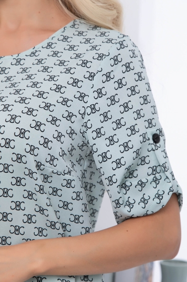 Блуза "Линия успеха" (нежная мята) Б7006