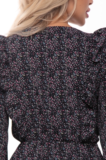 Платье "Купава" (чёрное) П8558